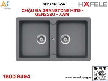 CHẬU ĐÁ GRANSTONE HAFELE MÀU XÁM HS19 - GEN2S90 570.36.500 